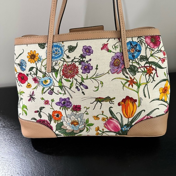 GUCCI Limited Edition Japanese Flora Printed Coated Canvas Leather EUC - Picture 3 of 15
